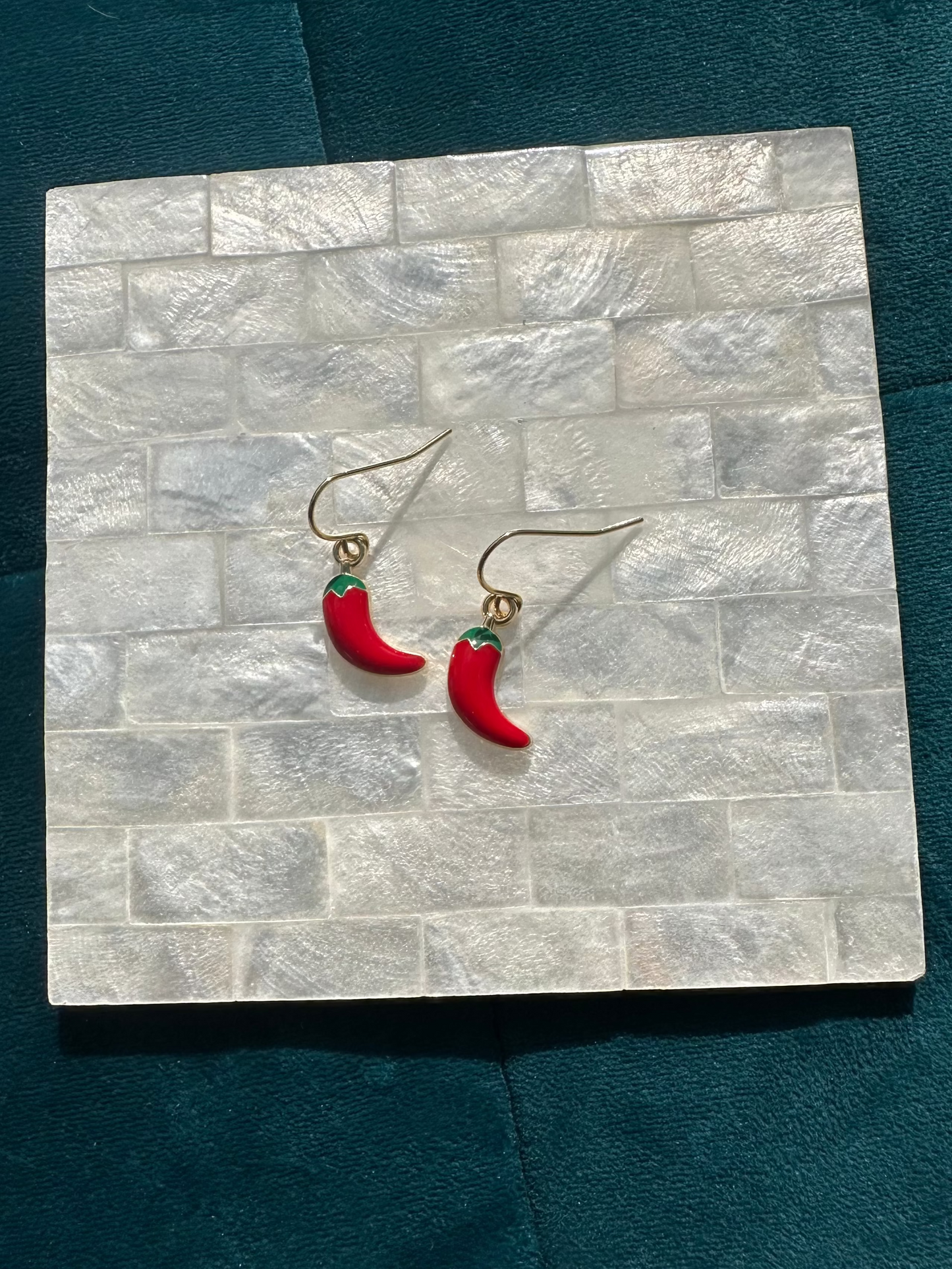 Chilli Pepper Enamel Earrings