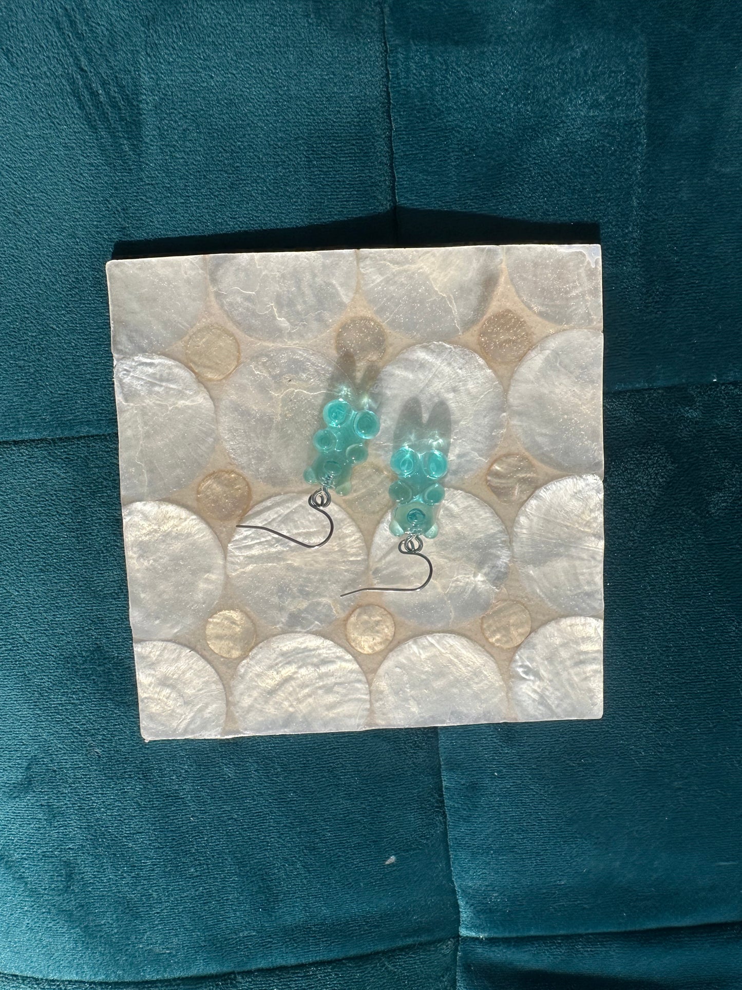 Light Blue Gummy Bear Earrings