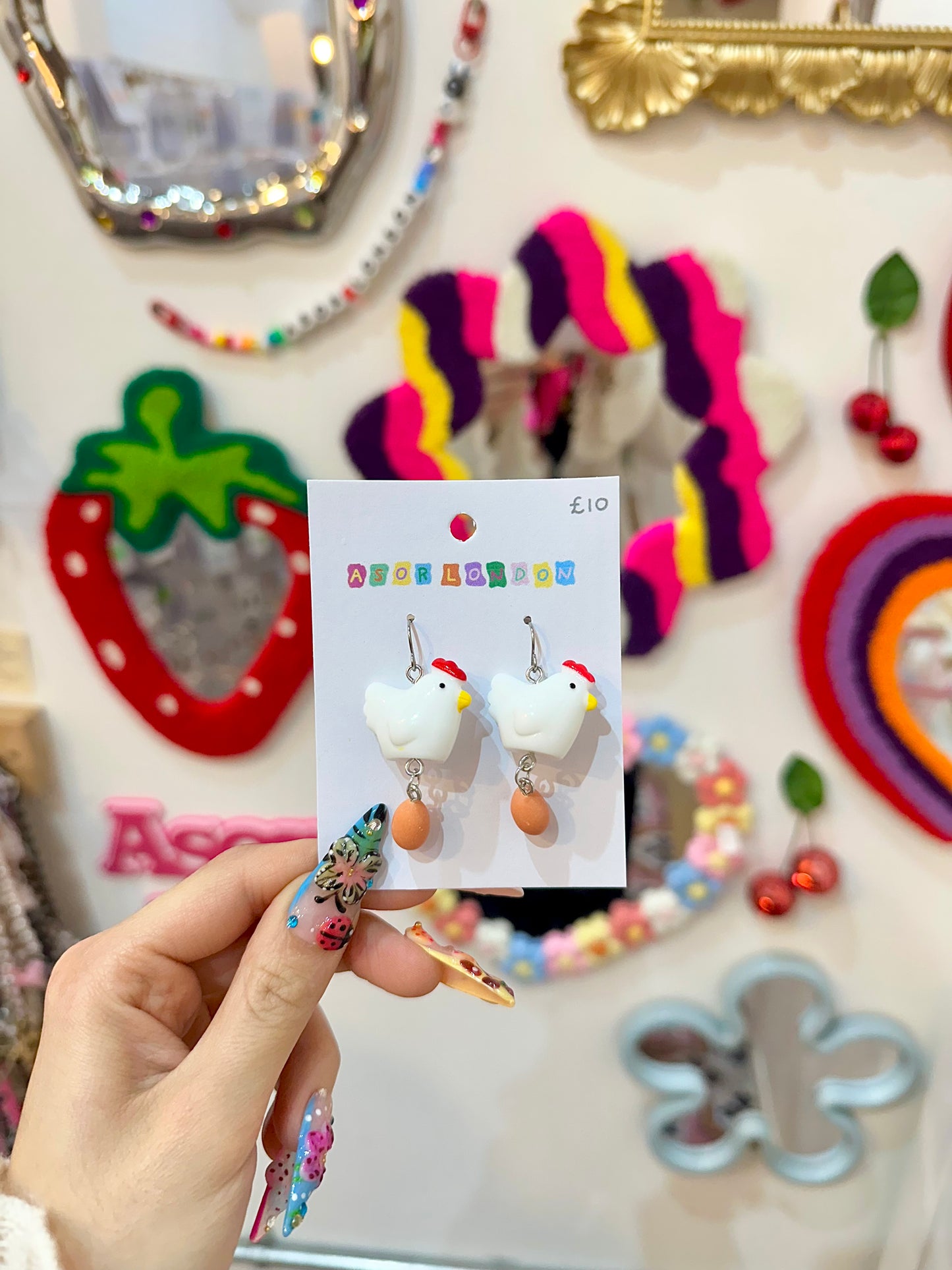 3D Chicken And Eggs Earrings
