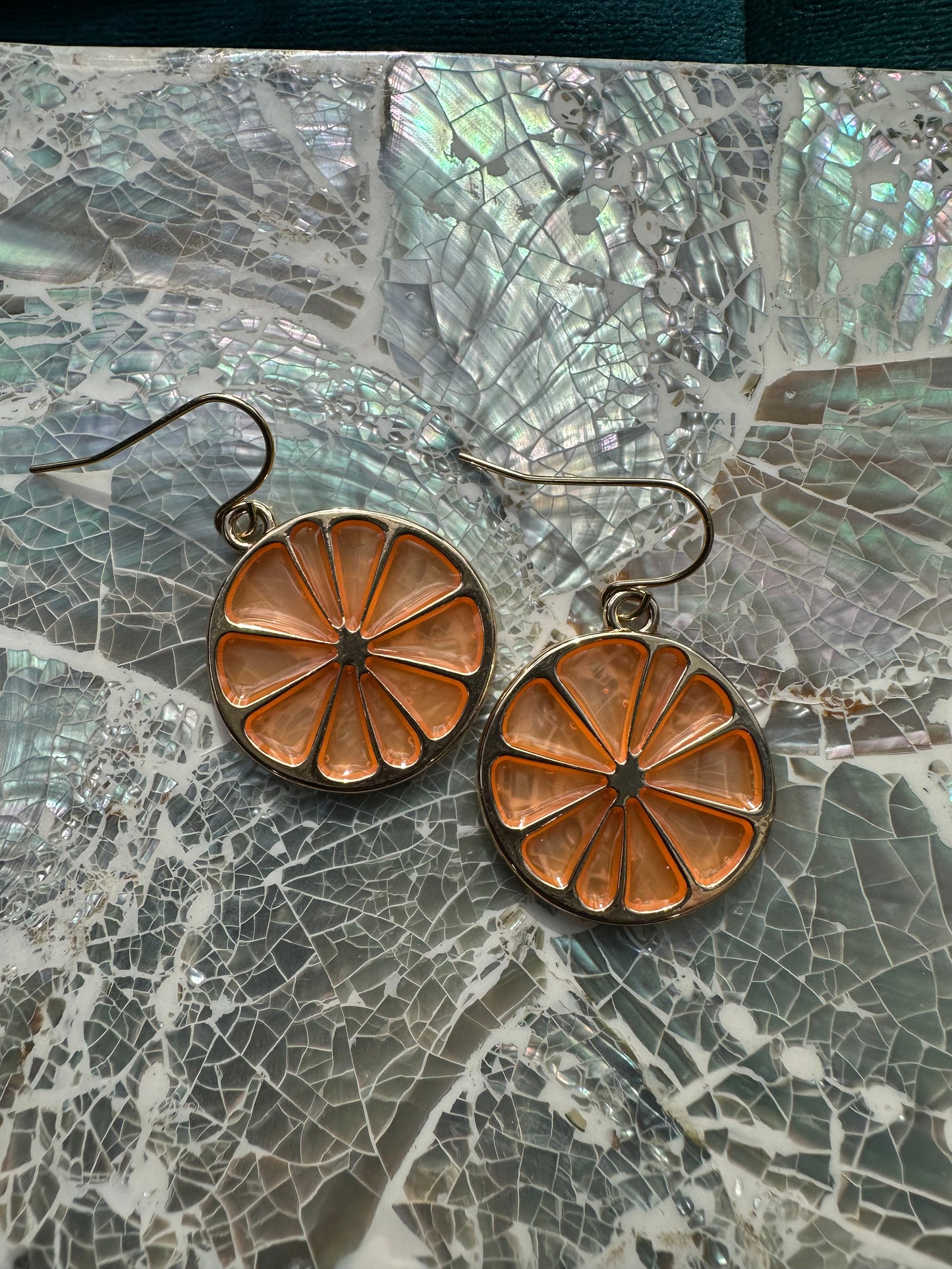 Orange Slice Earrings