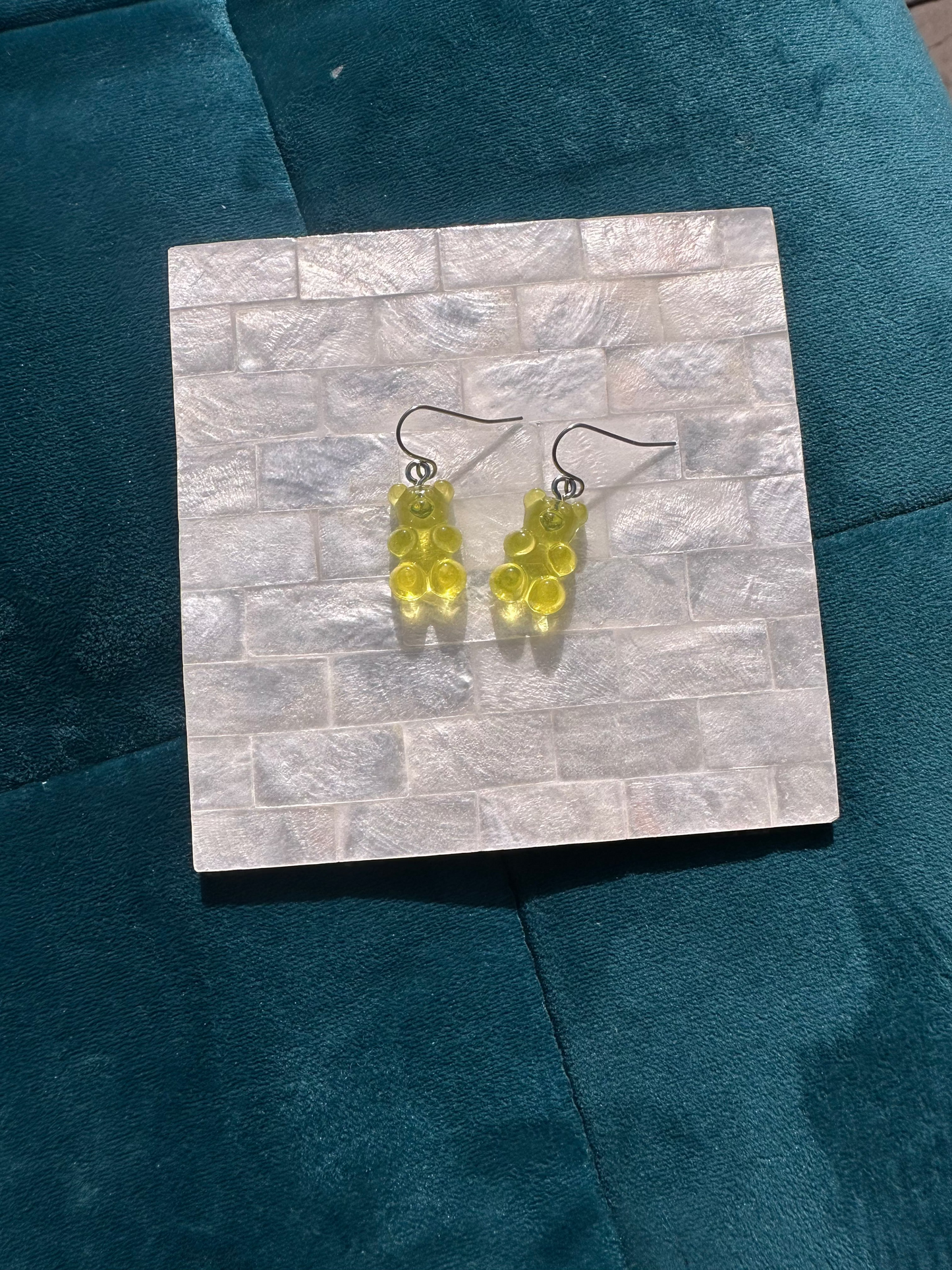 Yellow Gummy Bear Earrings