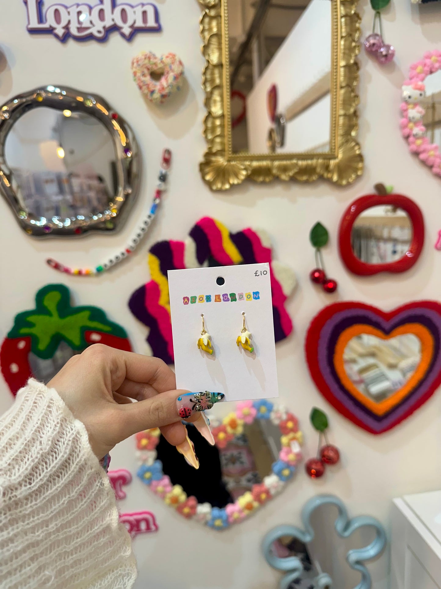 3D Banana Enamel Earrings