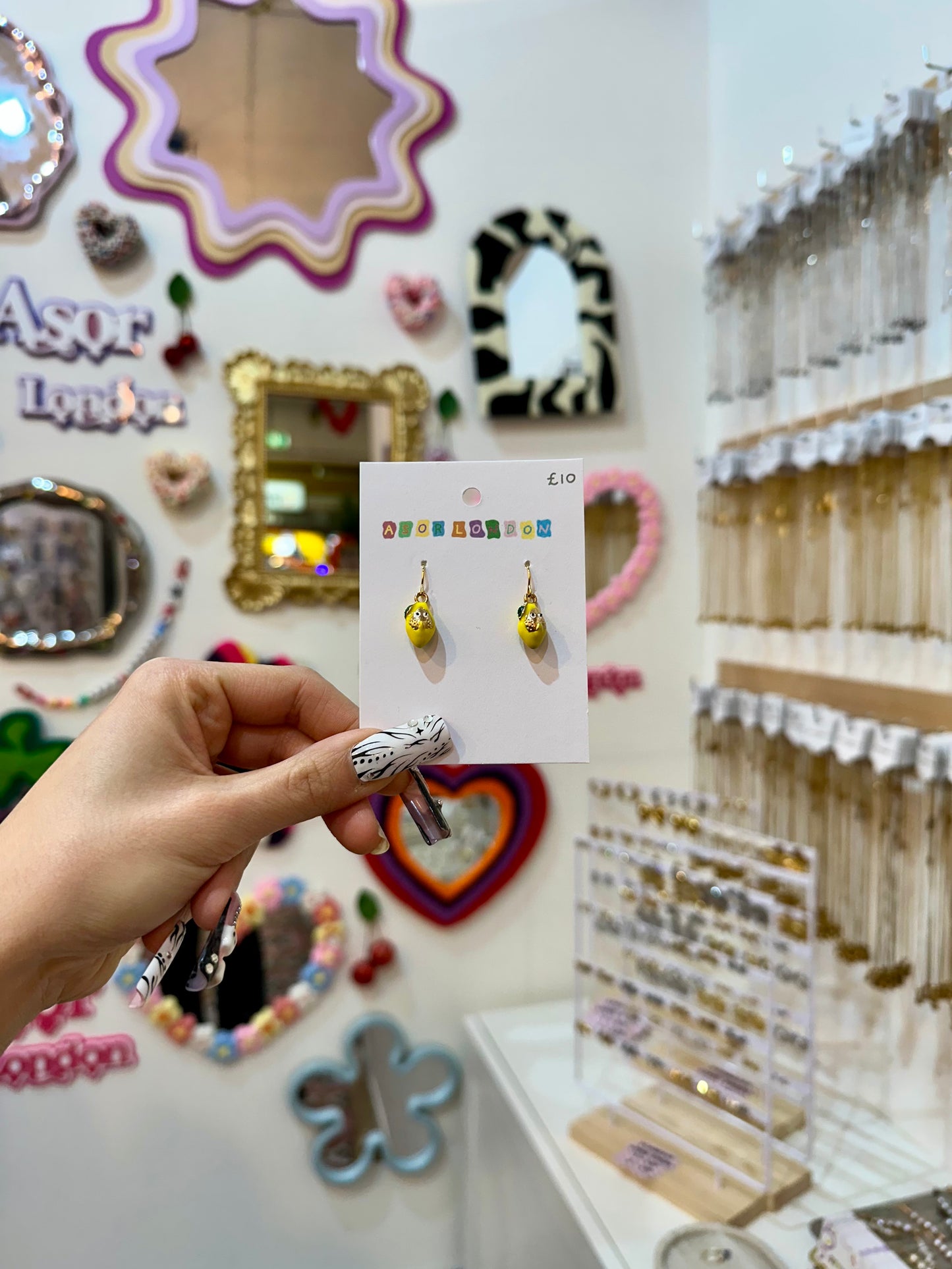 Lemon Enamel Earrings