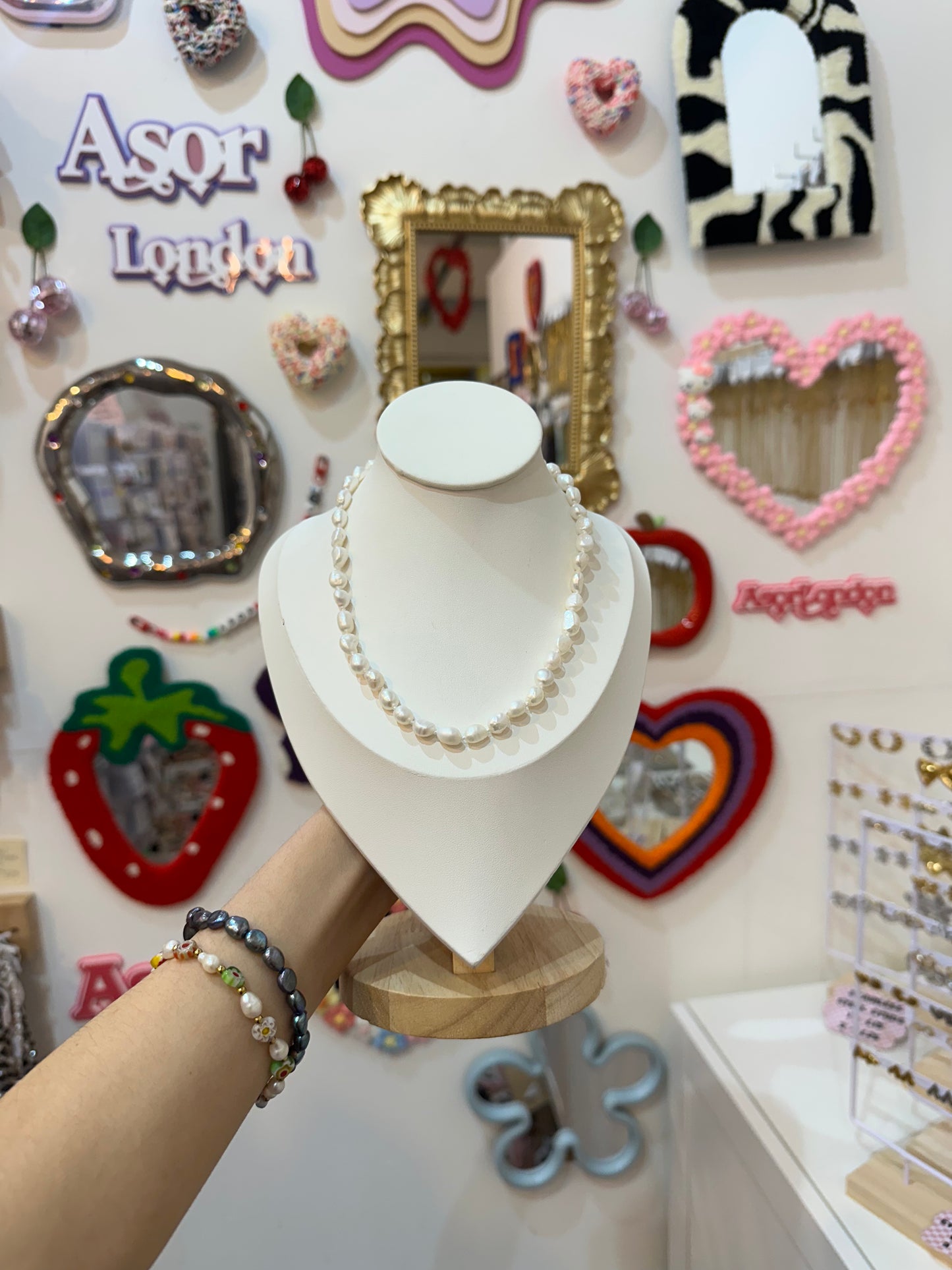 White Irregular Freshwater Pearl Hand-Knotted Necklace