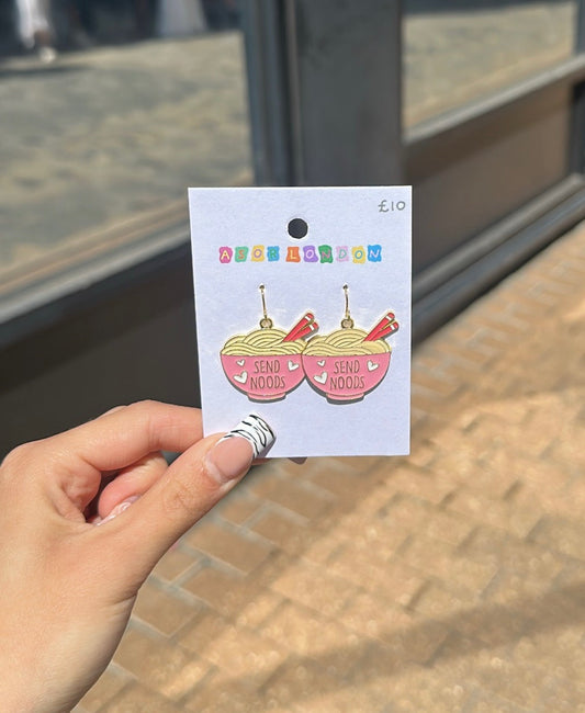 "Send Noods" Noodle Earrings