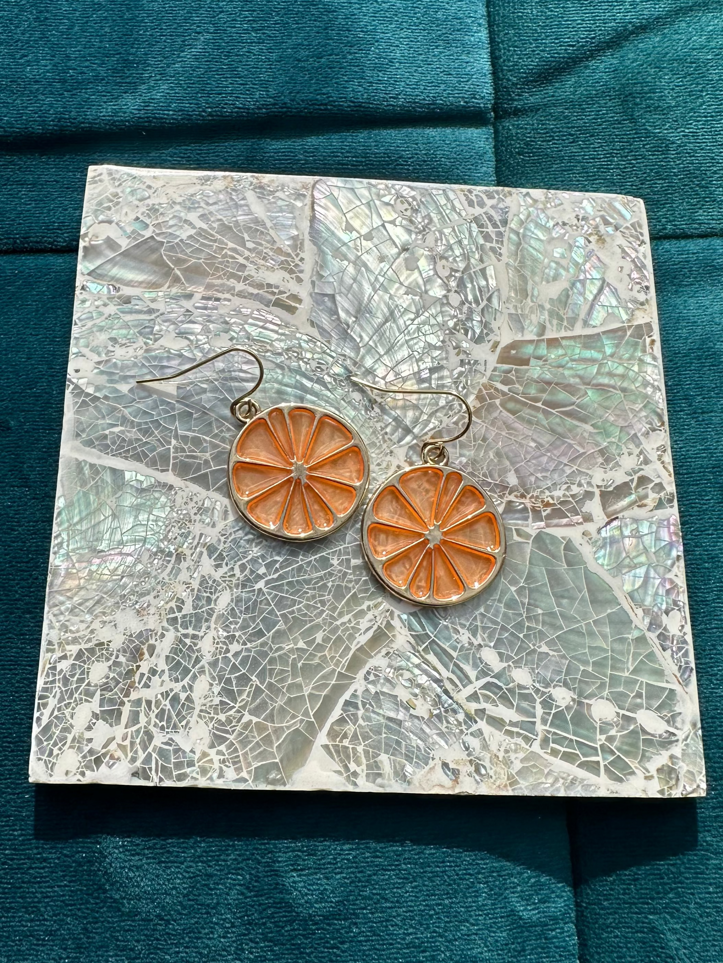 Orange Slice Earrings
