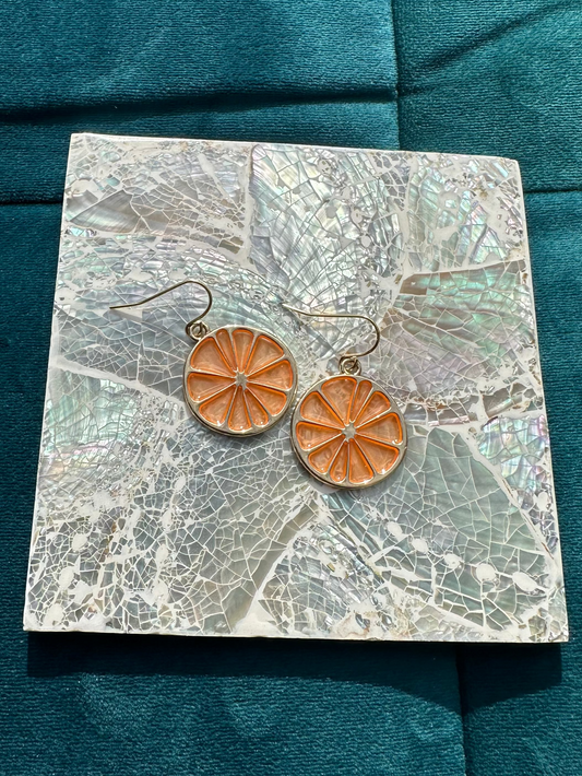 Orange Slice Earrings