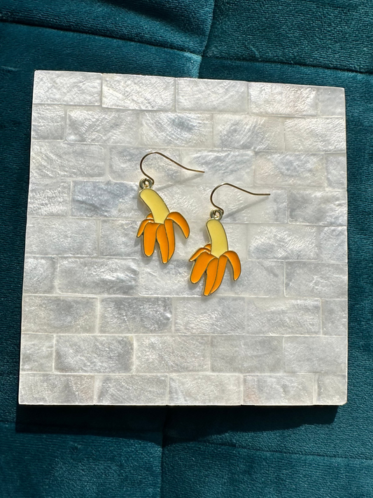 Banana Enamel Earrings