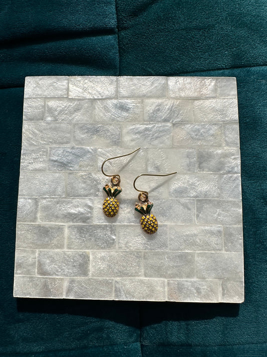 Pineapple Enamel Earrings